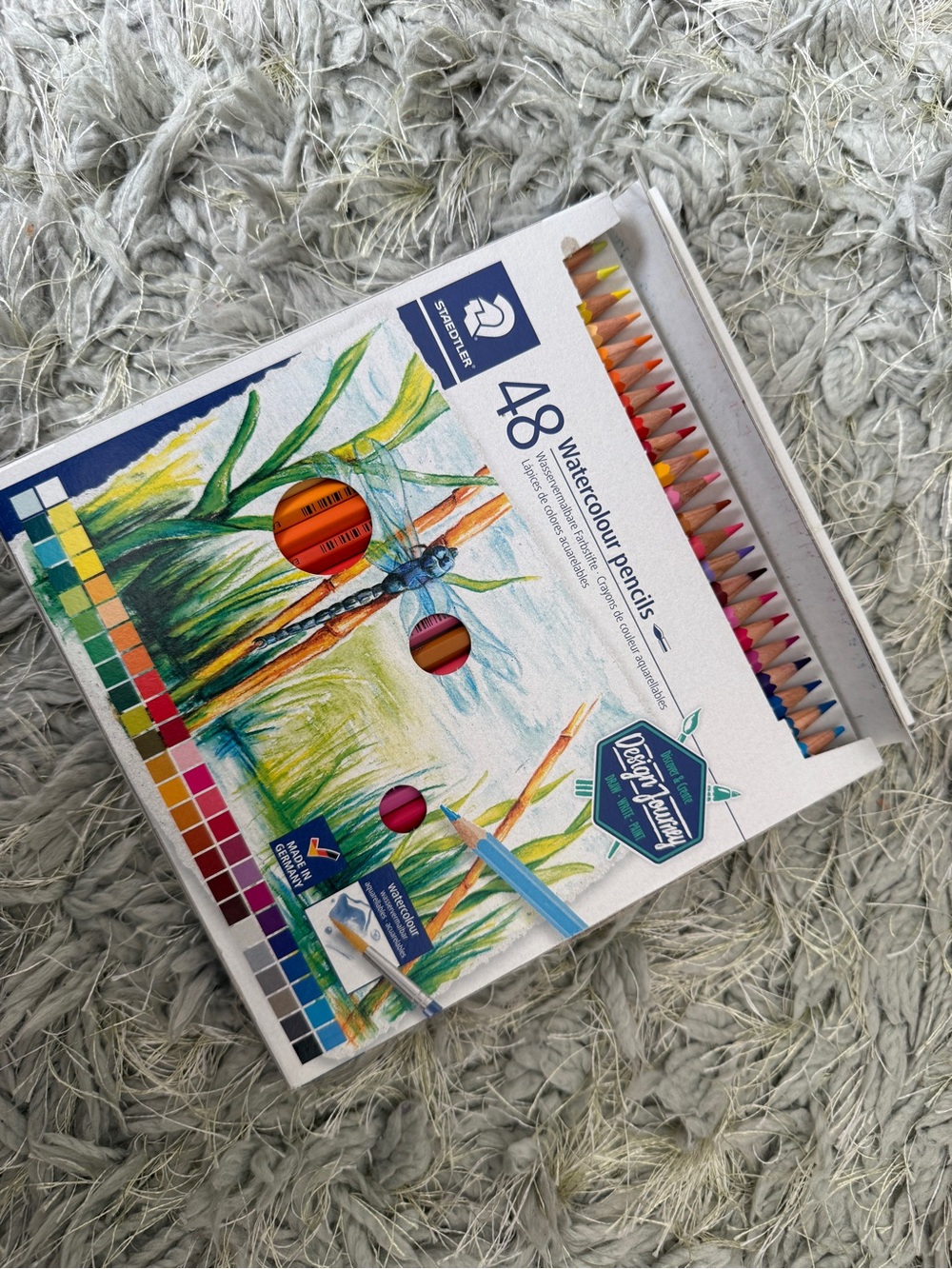 Staedtler 48-Color Watercolour Pencil Set in White Packaging